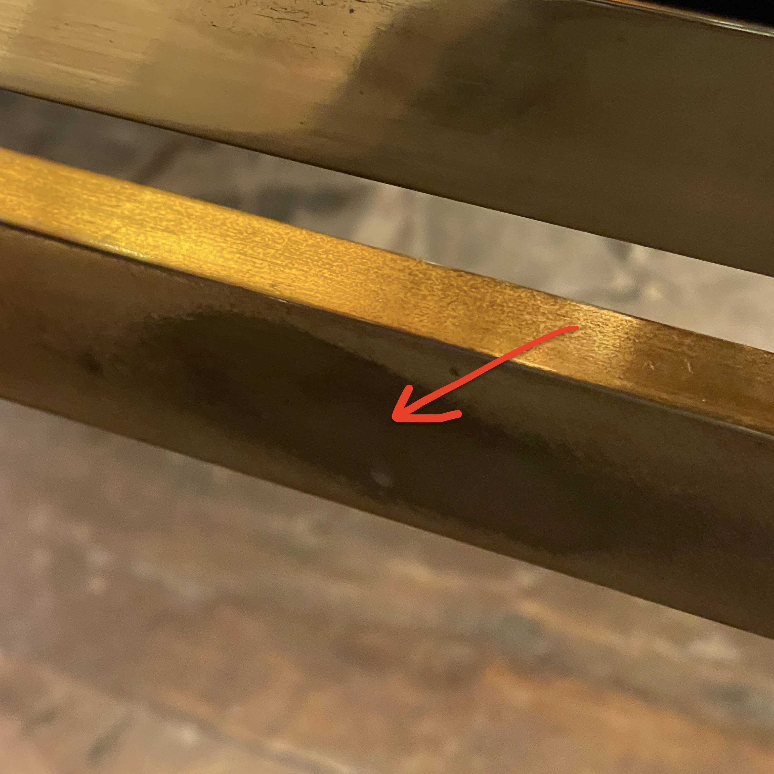 Vintage Romeo Rega coffee table, smoked glass, brass and chrome metal, Hollywood Regency design 1970s