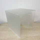 Set of 4 lucite nesting tables , 1970s