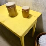 Yellow farm table
