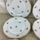 6 flat plates porcelain Limoges France