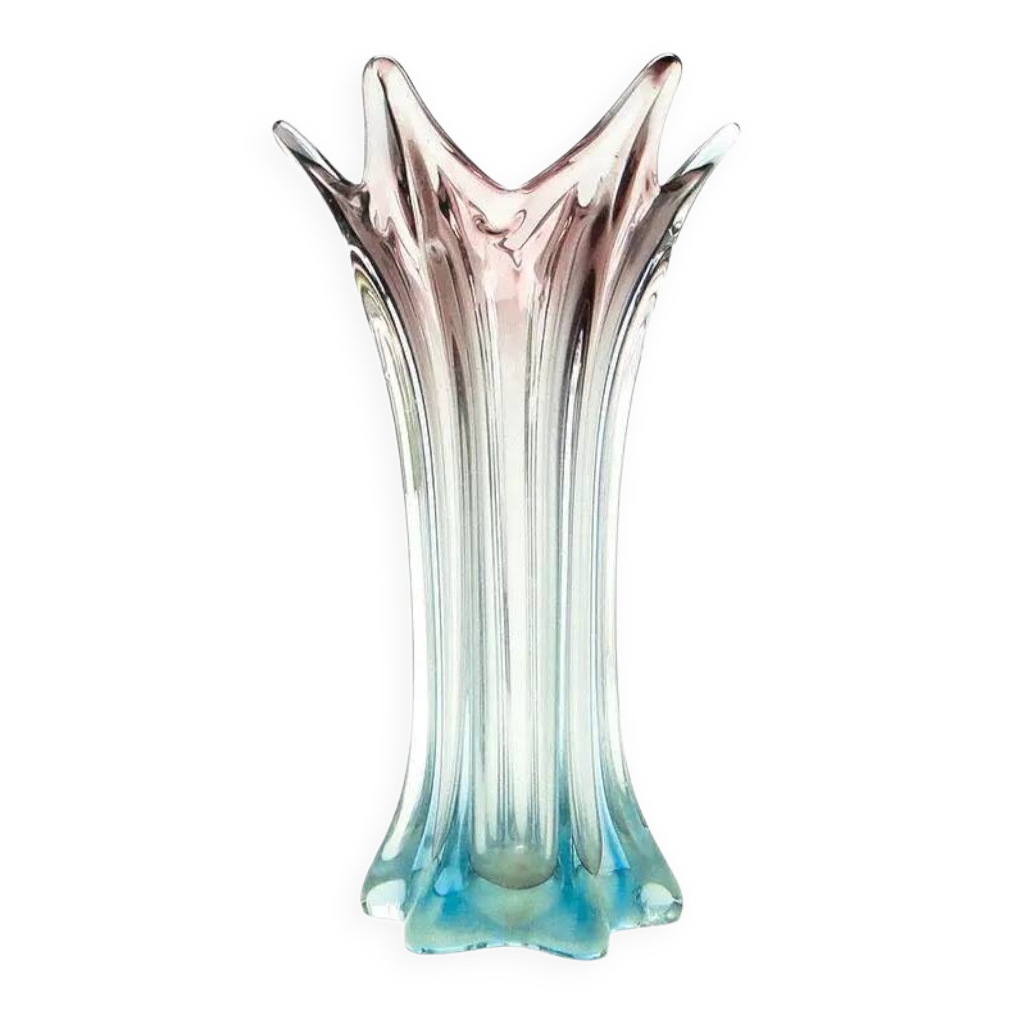 Murano vase, Sommerso, glass, design by F. Poli, Italy, 1950s