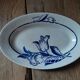 Oval dish delight porcelain blue flower St Amand dp 092286