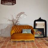 Vintage velvet sofa