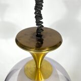 Vintage brass Stilux Milano chandelier, Italy 1960s