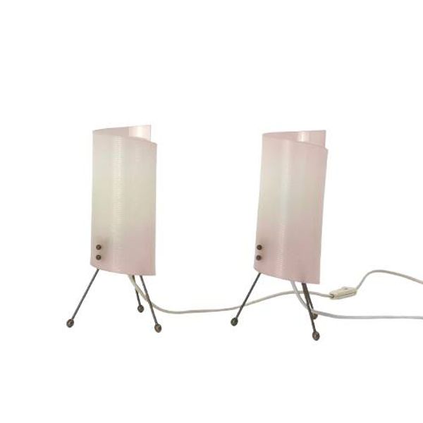 Paire de lampes tripodes vintage, 1960s