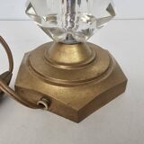 Art Deco Table Lamp - Brass Base Glass