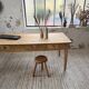 Pine and oak farmhouse table with multiple drawers, communal type, 240cm.