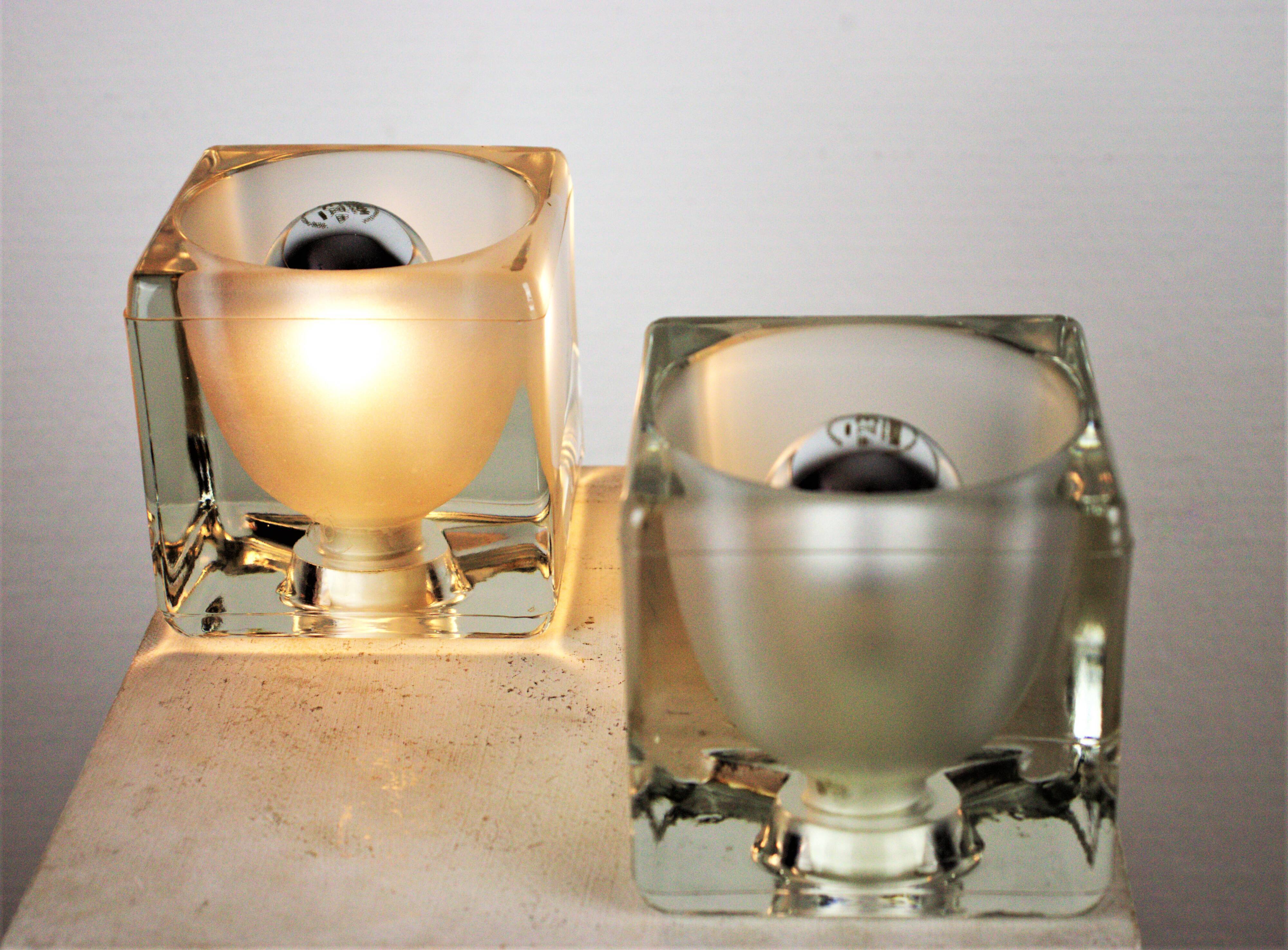 Ice Cube Table Lamp from Peill & Putzler, Set of 2