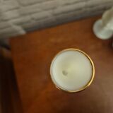 Large opaline vase decorated vintage 70s