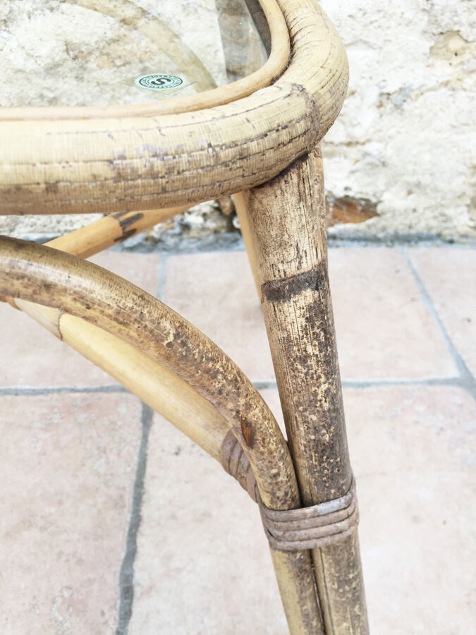 Ikea rattan table, 1960