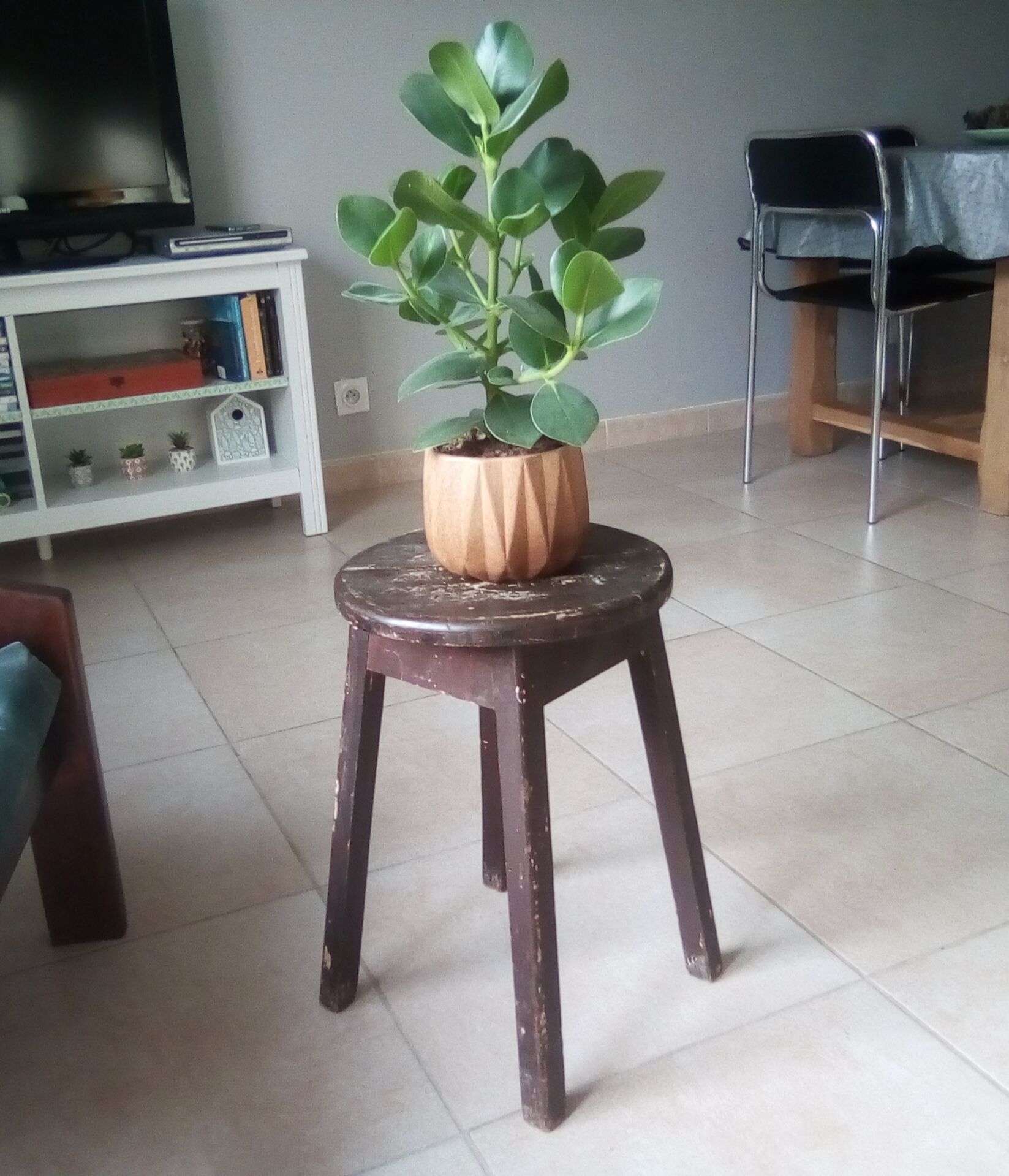 Vintage solid wood stool