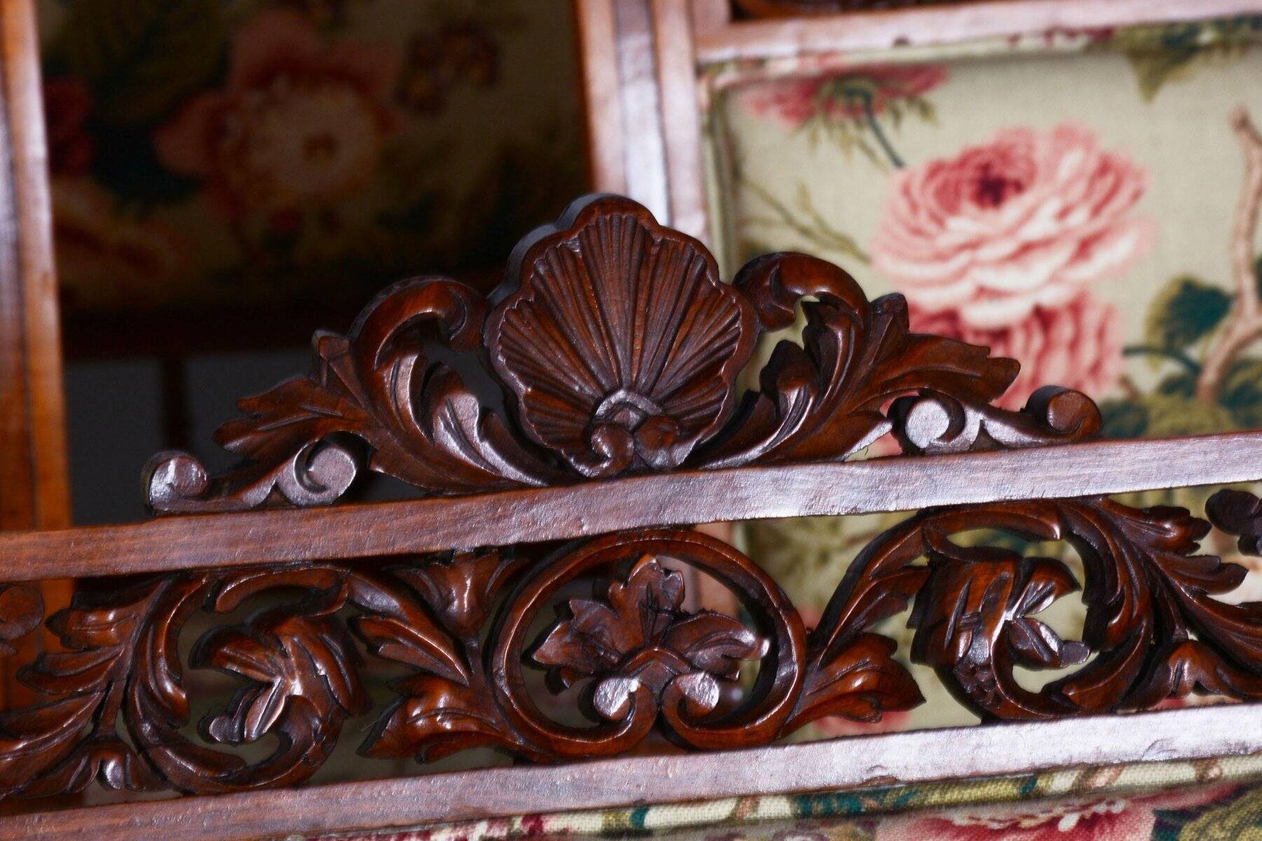 Czech Living Room Set in Beech and Walnut, 1890s, Set of 7