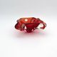 Flavio Poli Seguso Sommerso Red Amber Vintage 60s Art Glass Ashtray