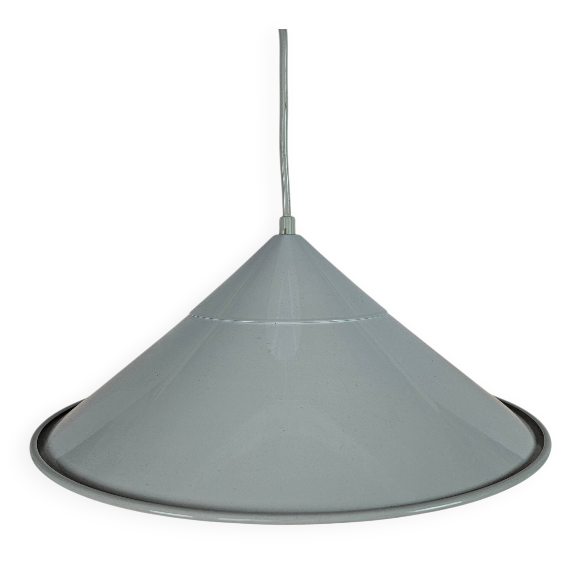 Vintage - Post Modern - UFO pendant lamp - Louis Poulsen style - enamel - 8