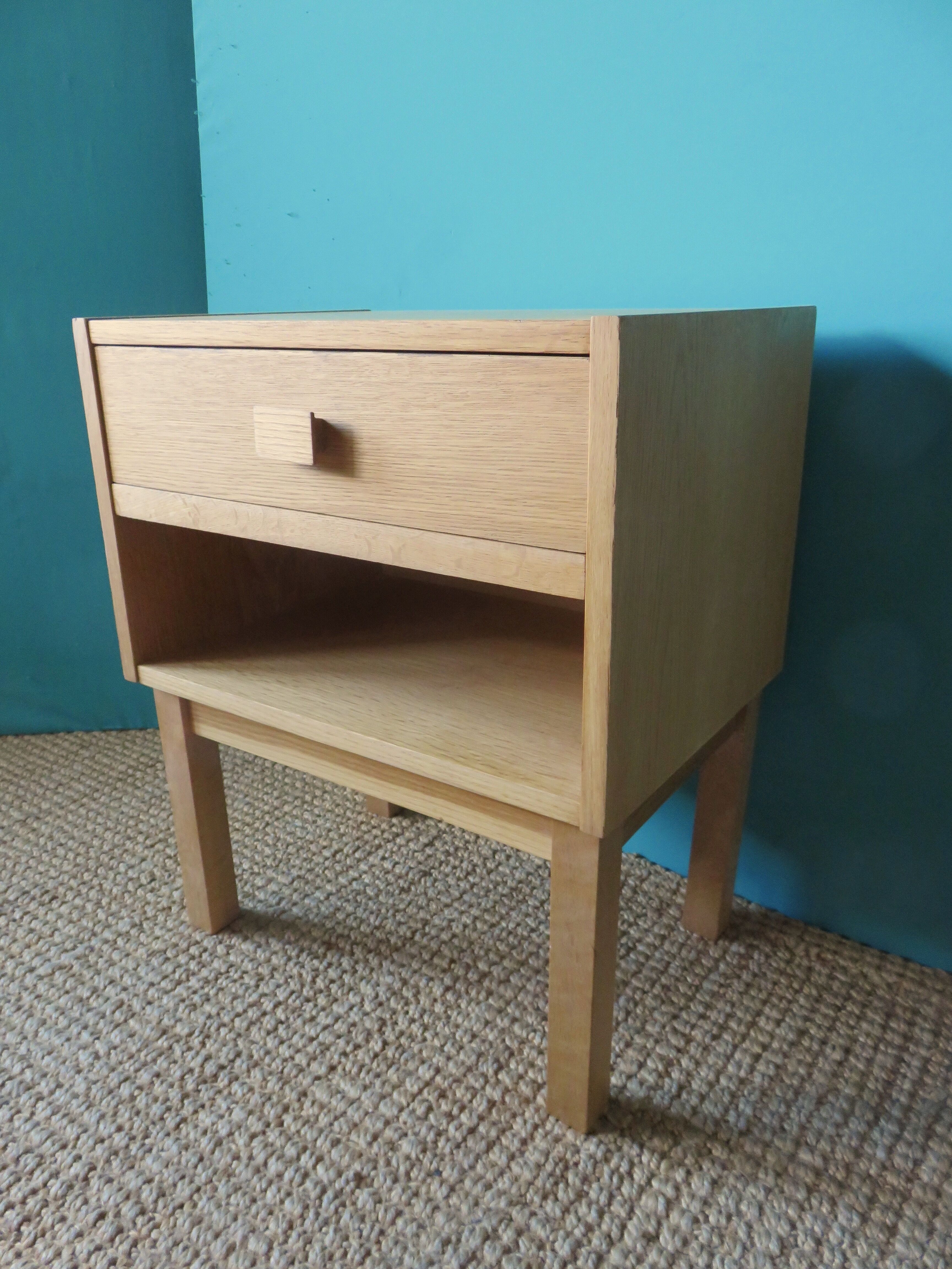 Pair of oak bedside tables, Denmark 1970