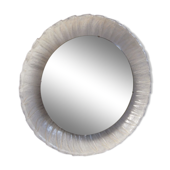 Miroir rond Hillebrand avec rétro-éclairage 60 cm 1970