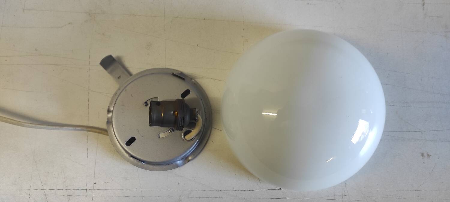 Ceiling light or globe wall light opaline diameter 15 cm - mid 20th century