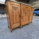 Solid wood carved sideboard with marble top, Art Nouveau style
