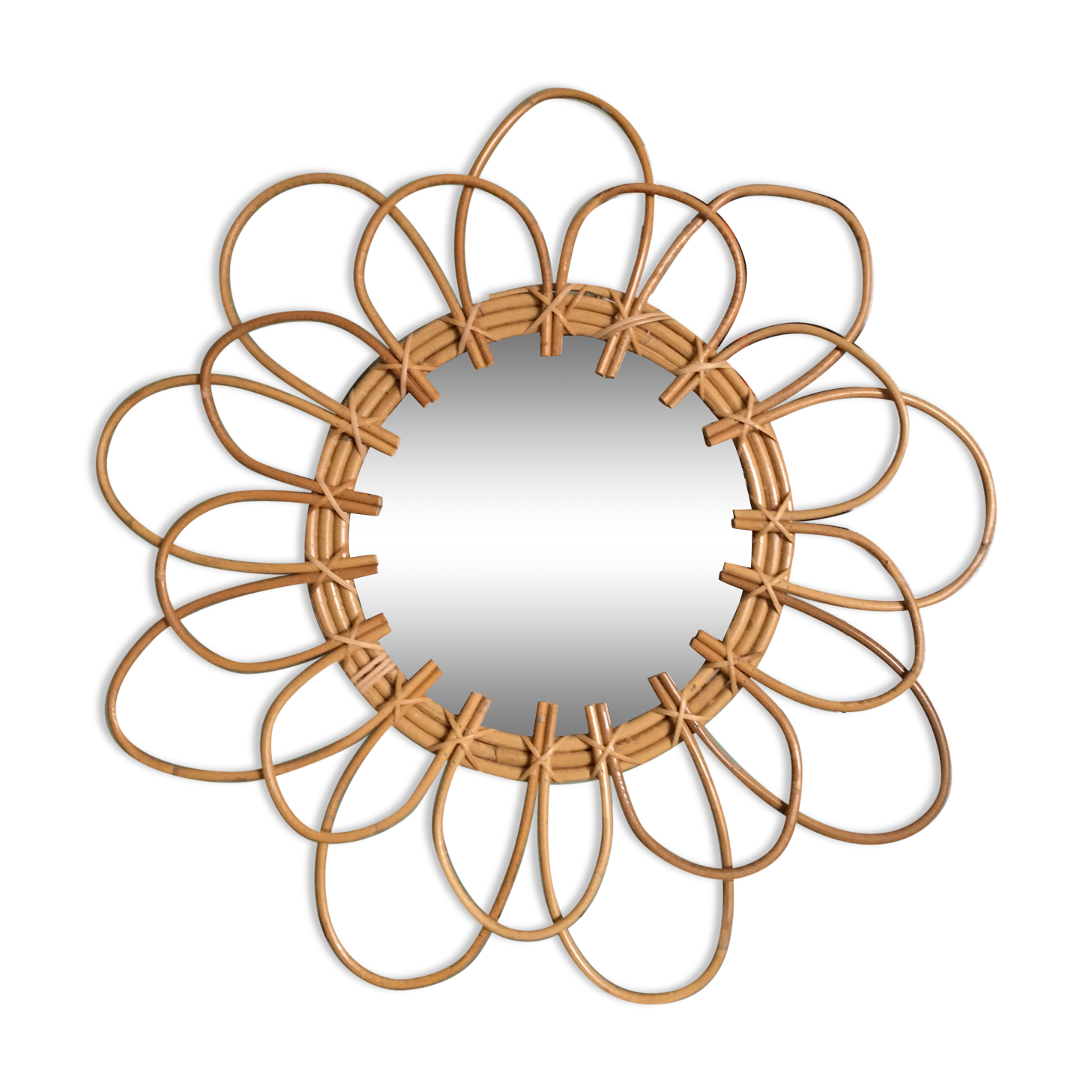 Rattan mirror 60cm