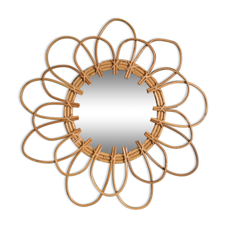 Rattan mirror 60cm