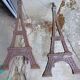 Pair of fire dogs Eiffel Tower 1900