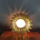 Old sunny gilded brass wall lamp 50