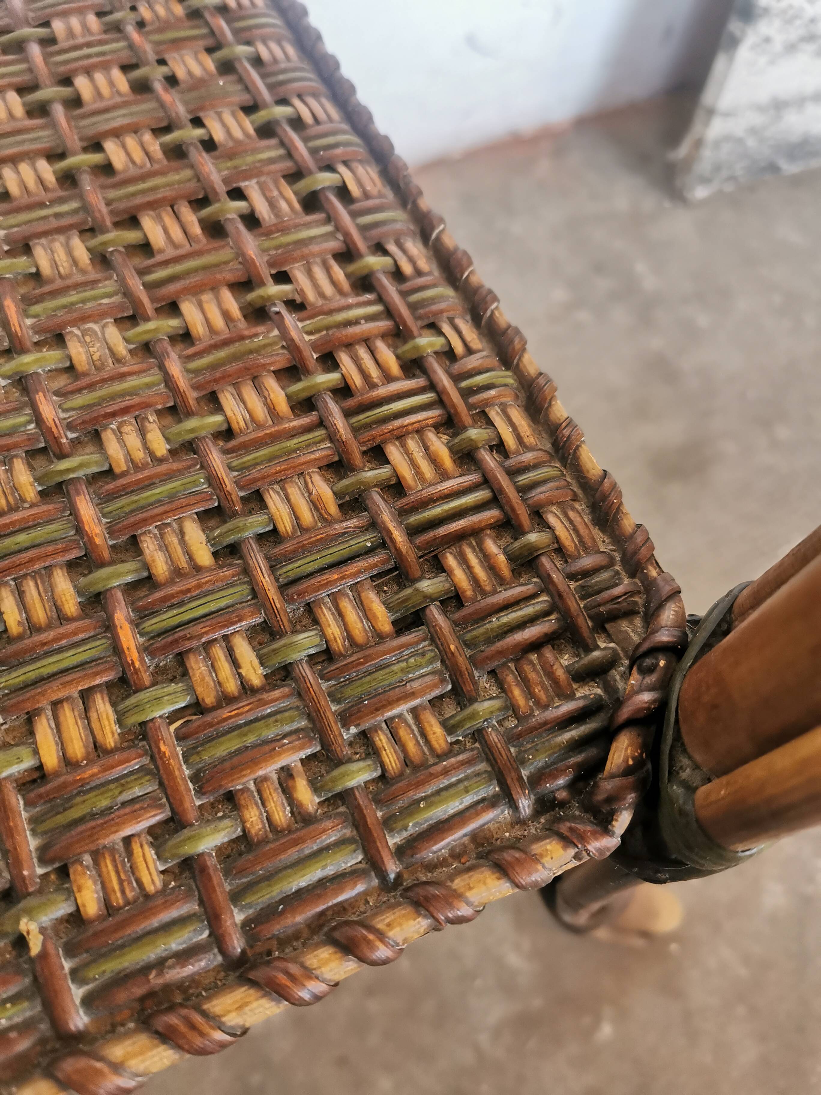 Perret and Vibert rattan serving trolley