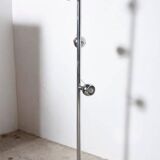 Lamp post triple globe chrome Stilux 1950 s