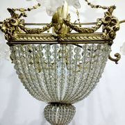 Louis XVI style ram chandelier