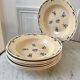 Set of 7 hollow plates k&g lunéville model "flore" 30s