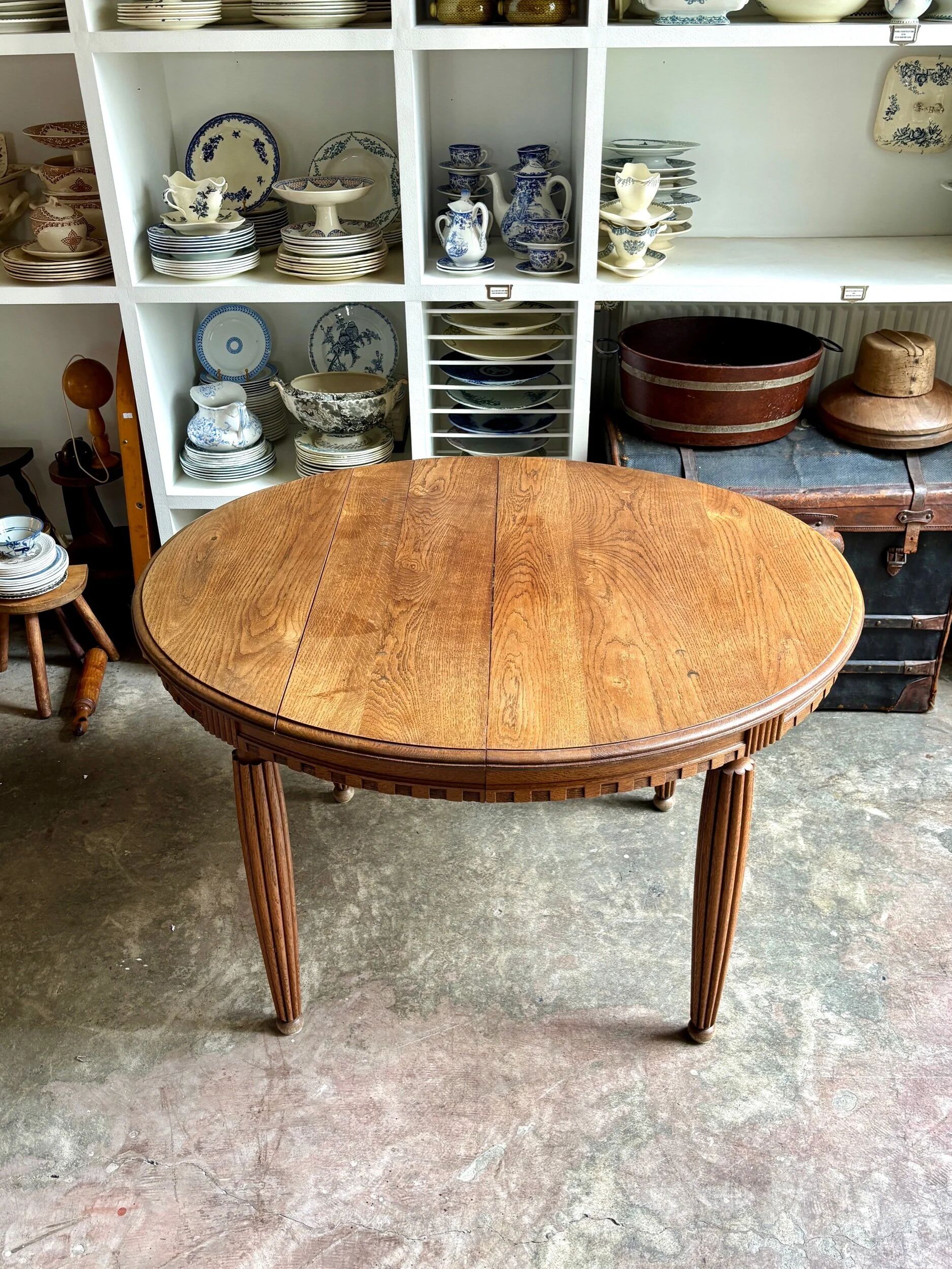 Dark wood dining table