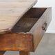 18th-Century Antique Dining Table in Oak with 2 Drawers