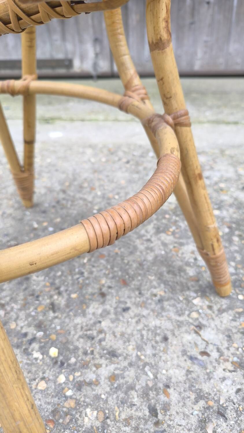 Rattan chair by Louis Sognot 1960