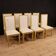 8 chaises italiennes laquées et peintes du 20ème siècle