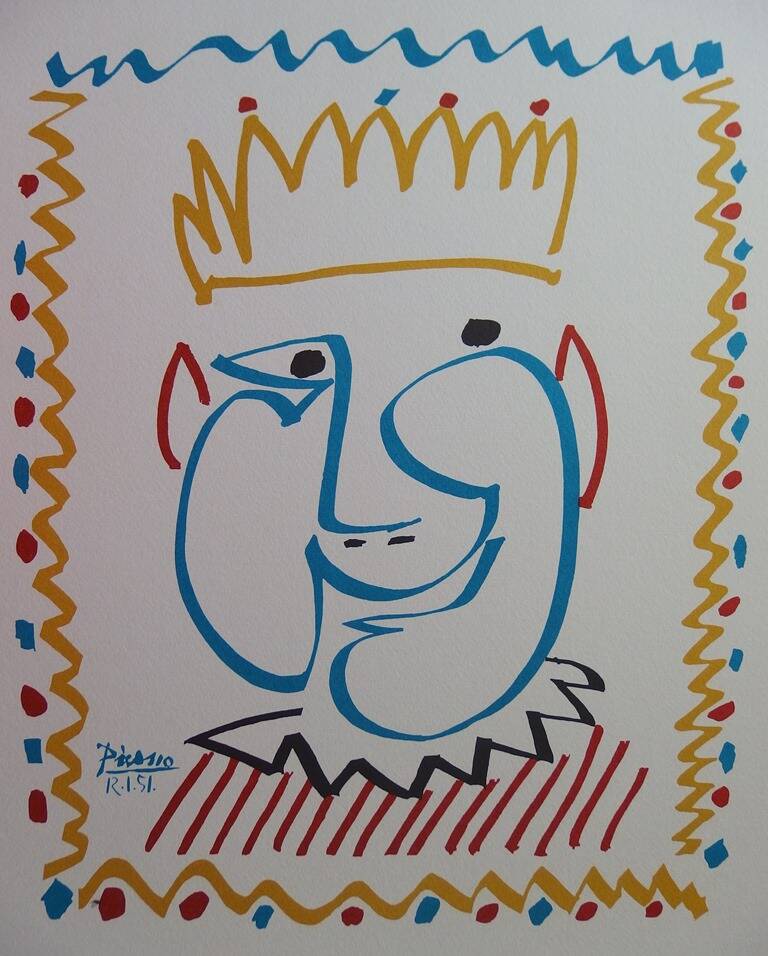 Pablo Picasso: Carnival - The King, signed lithograph