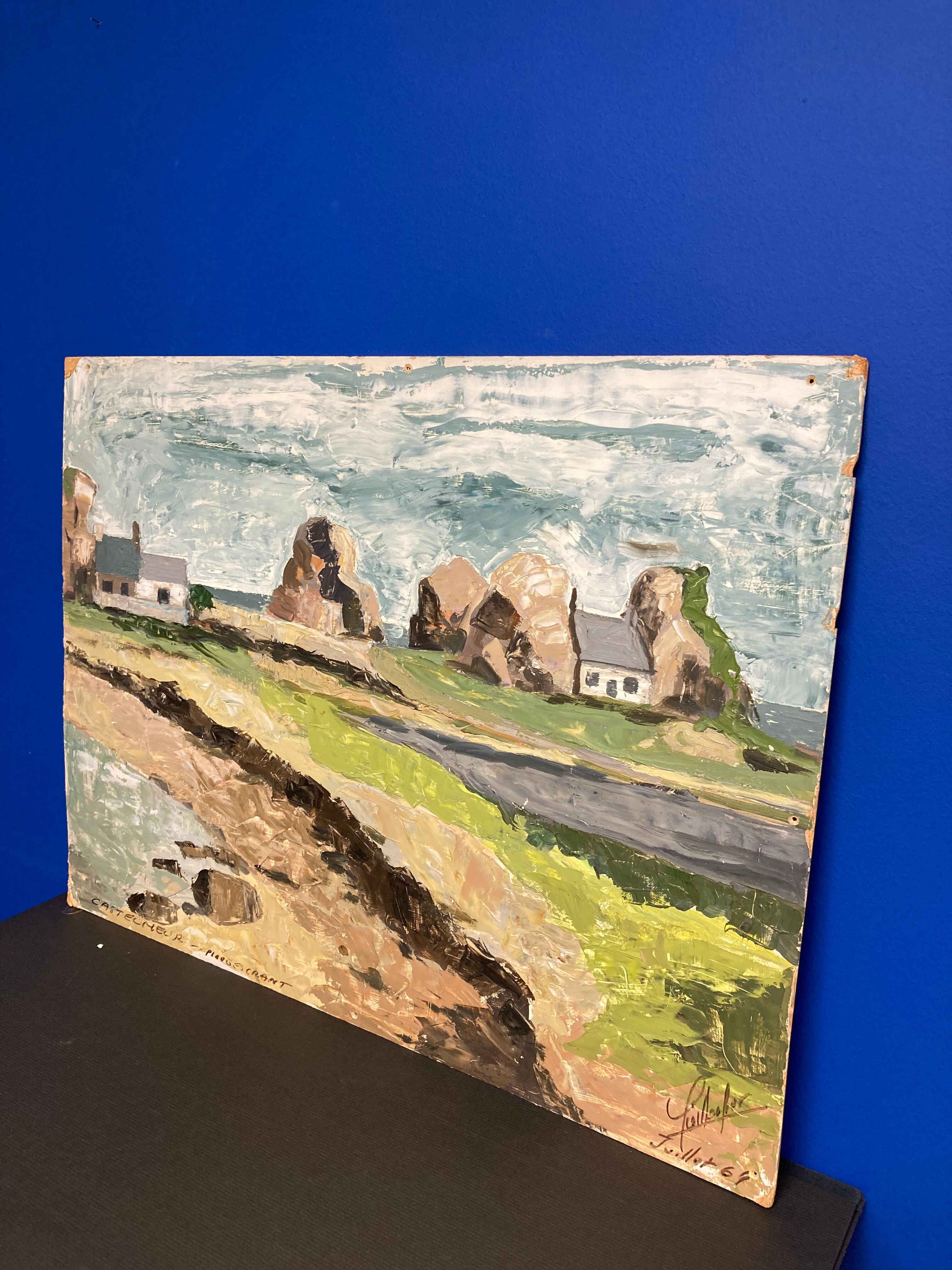 Vintage painting Brittany
