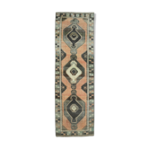 1980s anatolian vintage runner rug 112x358 cm