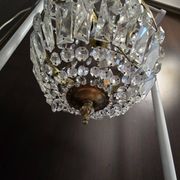 Balloon chandelier in glass and brass