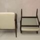 Pair of armchairs Henryk Lis 300-190 years 1970 fabric white buckle.