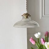 Holophone glass pendant light