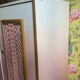Vintage children's wardrobe wood and wicker
