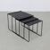Postmodern Metal Nesting Tables, set of 3, 1980s