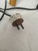 Pied de lampe tripode vintage en rotin