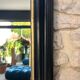 Antique Louis-Philippe black mirror, 75.5cm/48.5cm, trumeau style