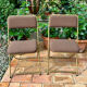 Chaises pliantes Lafuma vintage marrons