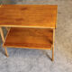 Beech wood coffee table, restored, Italy 50s