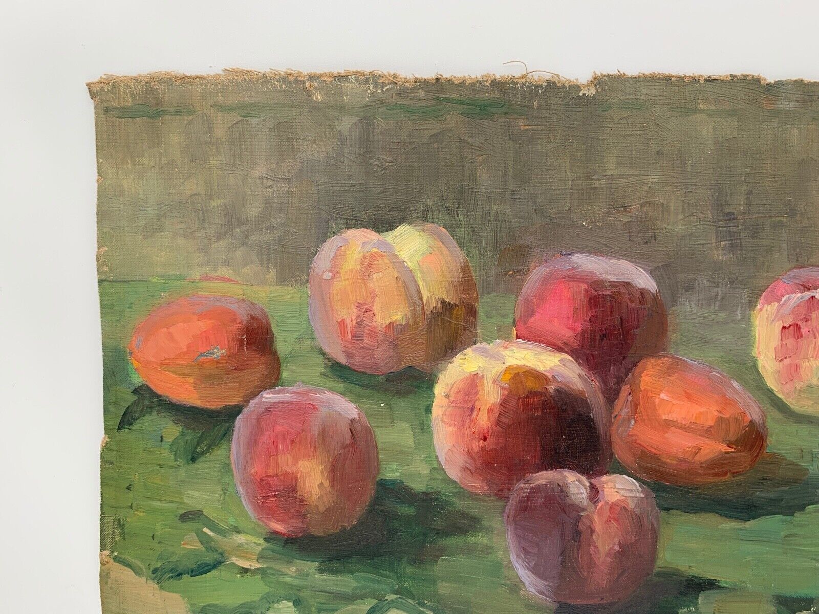 Oil on canvas gabrielle guillot by raffaillac still life with fruit
