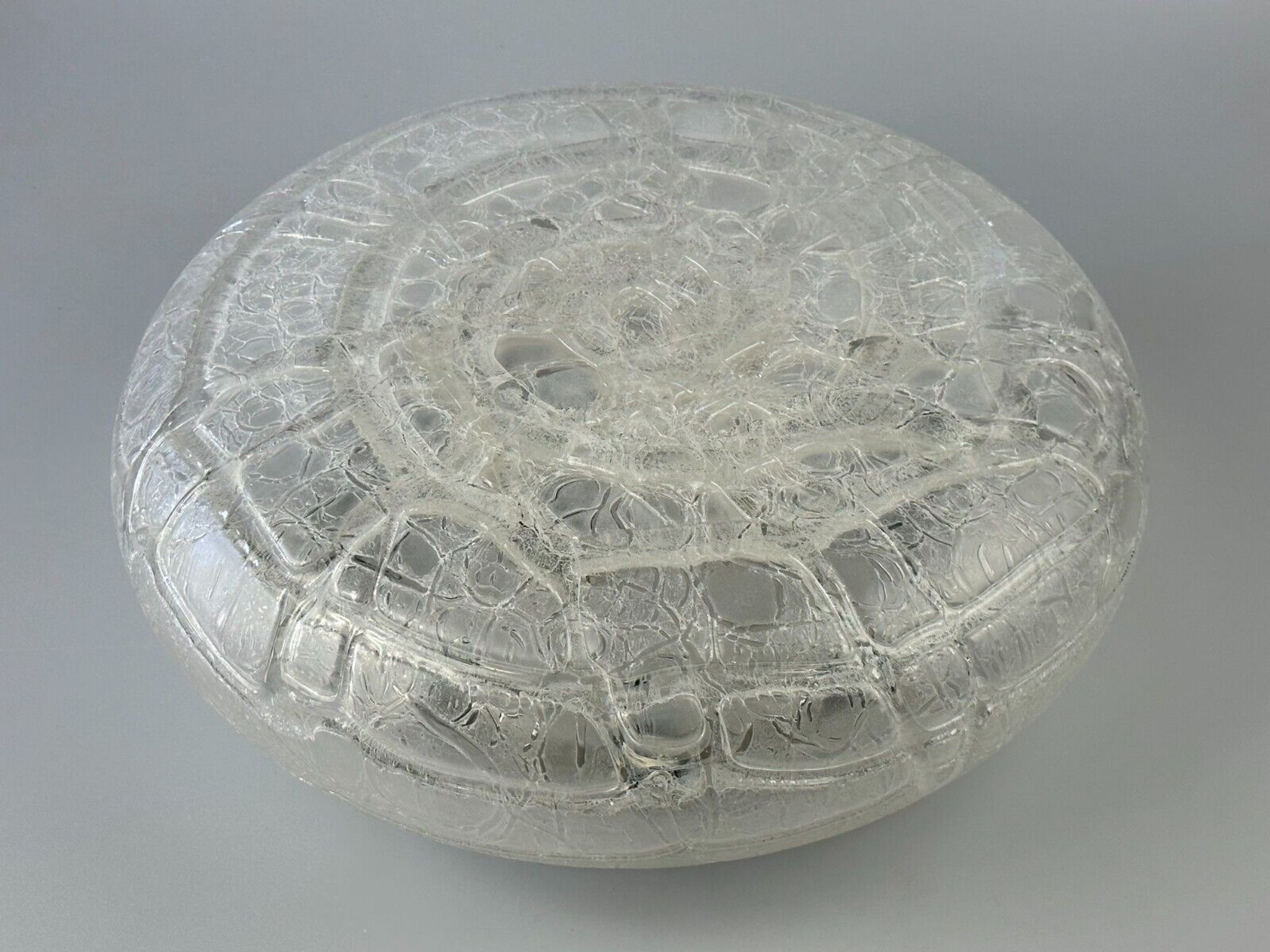 60s 70s ceiling lamp Plafoniere Ice Glass Doria Germany Space Age Design