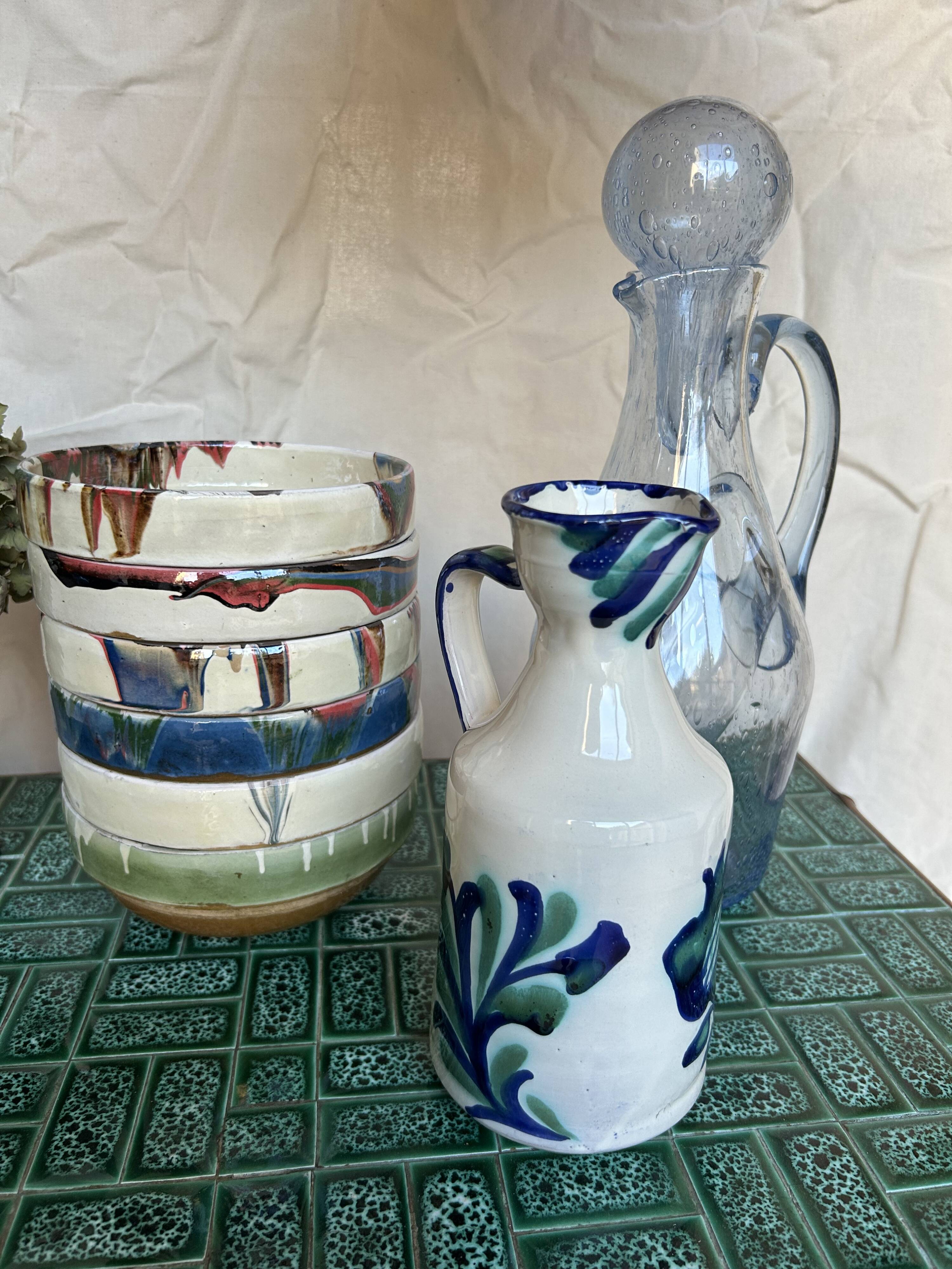 Painted terracotta bowl