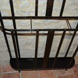 Wrought iron wardrobe with oval mirror